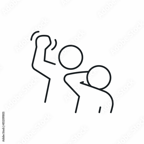 violence aggression fear beat icon