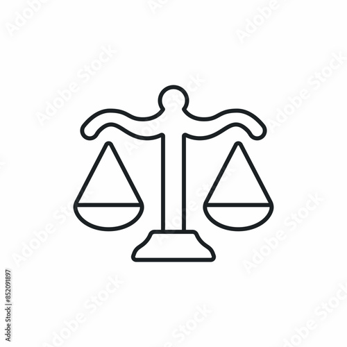 justice scales crime equality icon