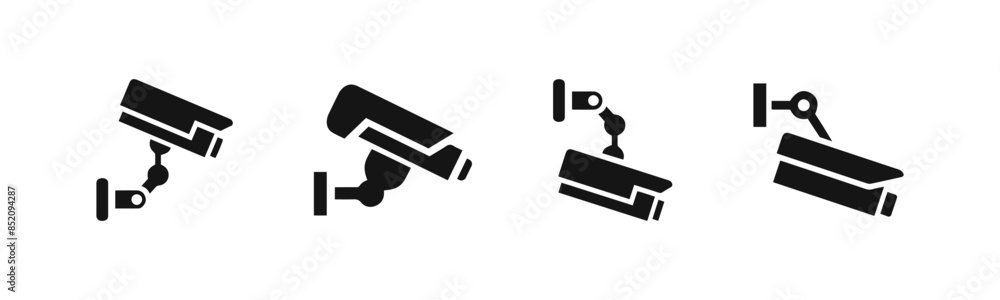 Cctv camera vector icon set. Street cam flat icons. Cctv camera vector icon set. Street cam flat icons.