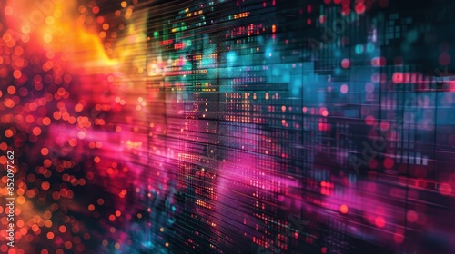 Wallpaper Mural Background abstract matrix glitch effect technology digital paint Background wallpaper AI generated image Torontodigital.ca