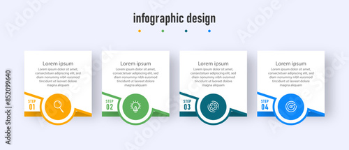 Element design presentation business infographic template with 4 options	