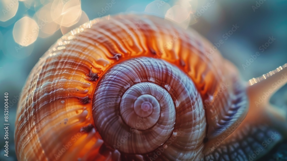 Close Up View of a Snail Shell Close Up View of a Snail Shell