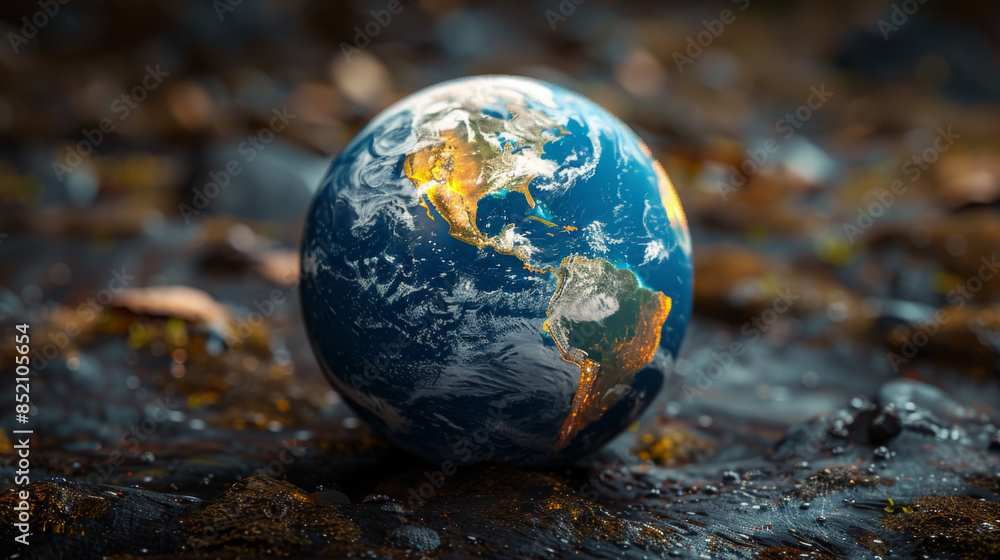 Earth globe on black background. Earth sphere. Earth planet template for banner Earth globe on black background. Earth sphere. Earth planet template for banner
