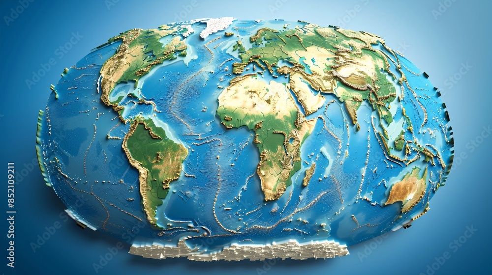 Fototapeta premium A globe with the continents of Africa and South America on it