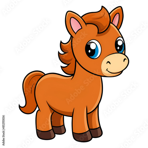 Cute cartoon horse.