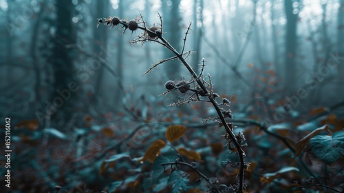 Thorny plant in the woods photo