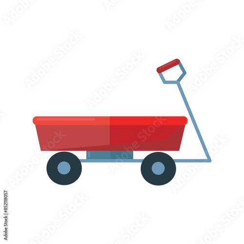 Red wagon icon clipart avatar logotype isolated vector illustration