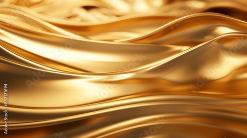 3d rendering of a gold fabric background stock photo