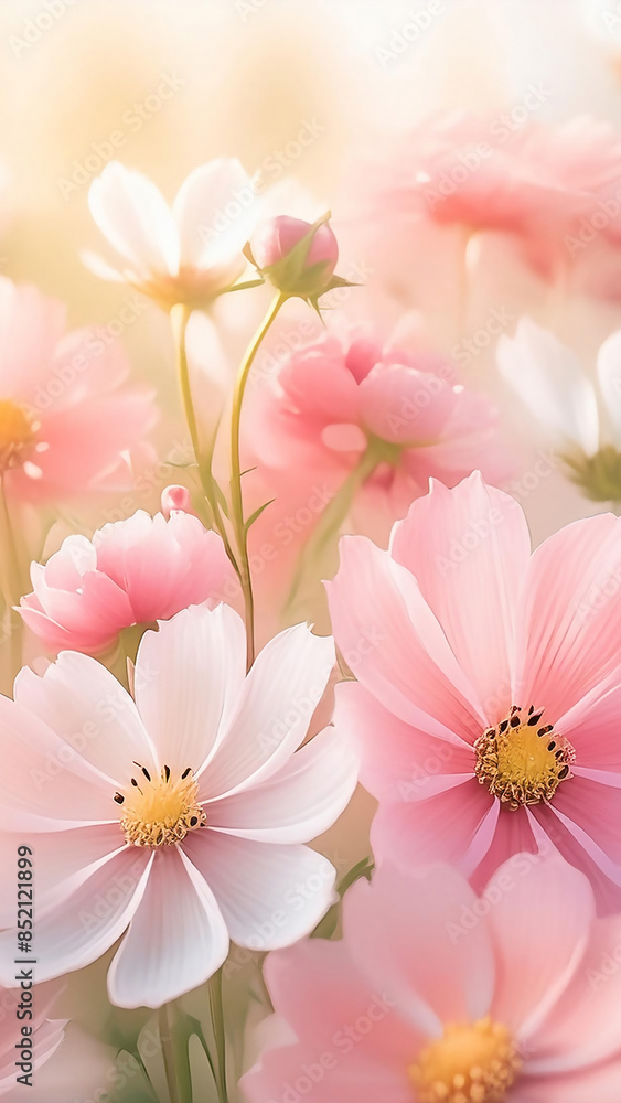 Floral Mobile Wallpaper. Delicate floral motifs in soft pastel tones. Floral Mobile Wallpaper. Delicate floral motifs in soft pastel tones.