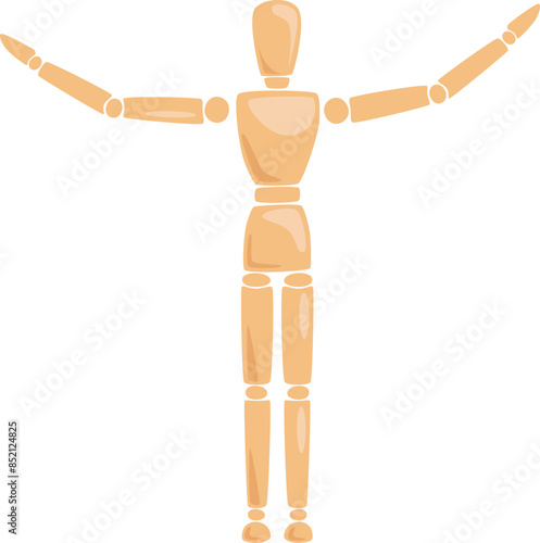 Wooden Man Manikin In Pose