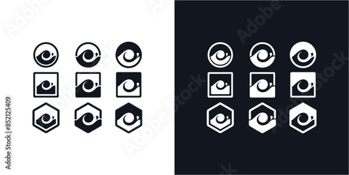 Amazing Vector Abstract wave logo, water logo, beach, can be used in various media easily, set, editable, Exclusive