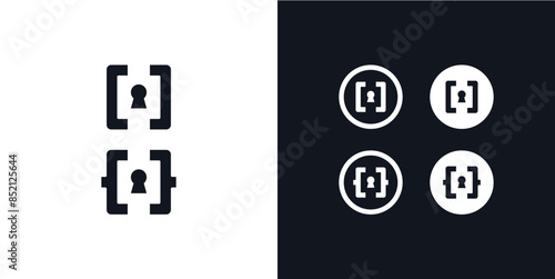 Amazing Vector Abstract key code technology logo, derived from the keyhole and code symbol, can be used in various media easily, set, editable, Exclusive