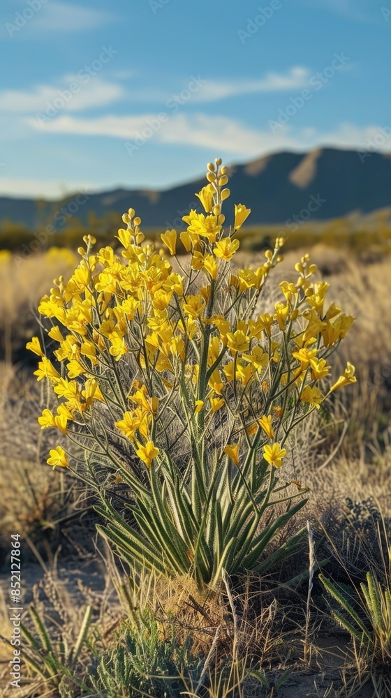 Obraz premium Different types of plants growing in the rocks, desert plants