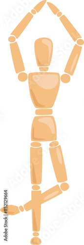 Wooden Man Manikin Hands Up Pose