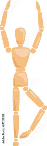 Wooden Man Manikin Hands Up Pose