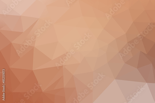 Low Poly Gradient Background in Warm Shades of Peach Coral and Orange Ideal for Web Design