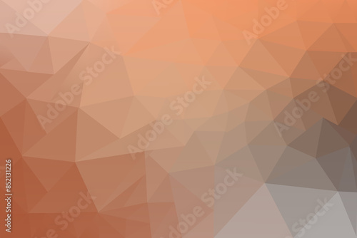 Warm Toned Low Poly Gradient Background with Shades of Orange Beige and Brown for Design