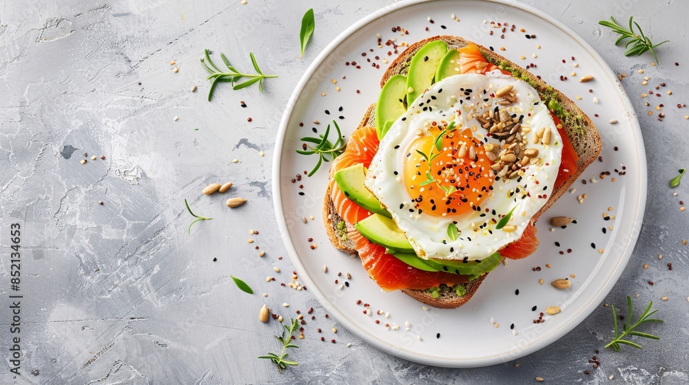 Avocado, Smoked Salmon, and Fried Egg Toast Avocado, Smoked Salmon, and Fried Egg Toast
