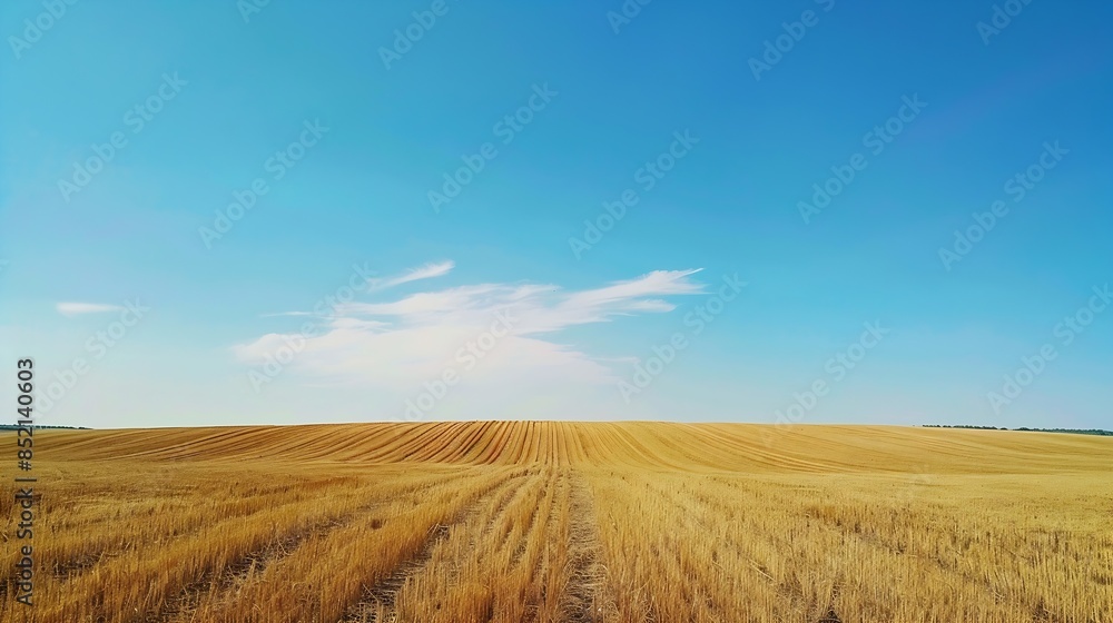 Agriculture field with blue sky : Generative AI Agriculture field with blue sky : Generative AI