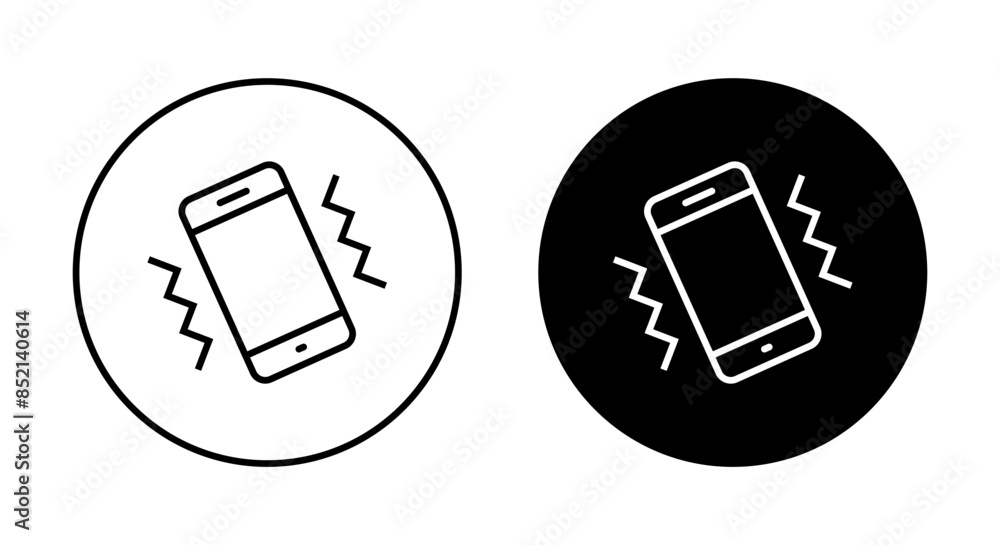 Phone vibration icon. Vibrate mode cellphone button Phone vibration icon. Vibrate mode cellphone button