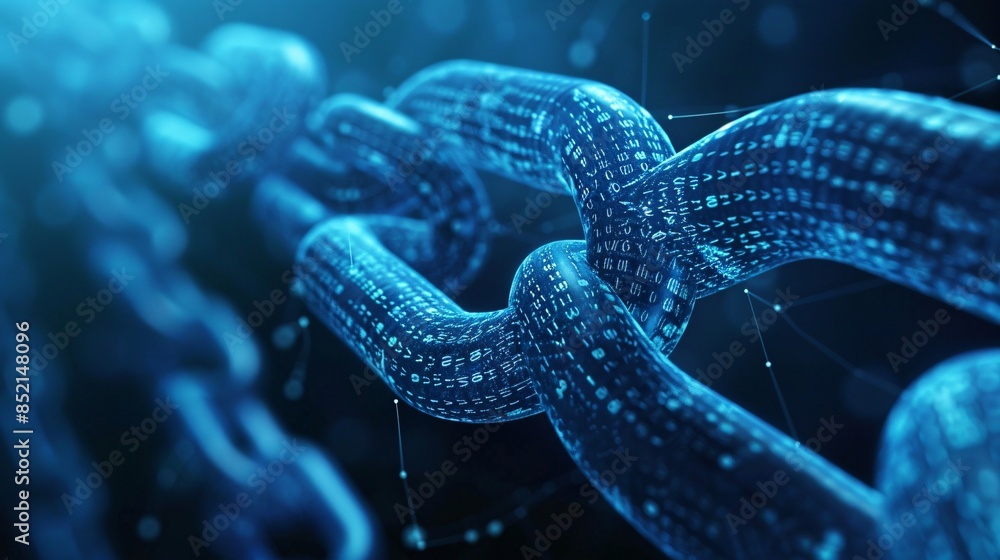 Abstract Digital Chain of Data Abstract Digital Chain of Data