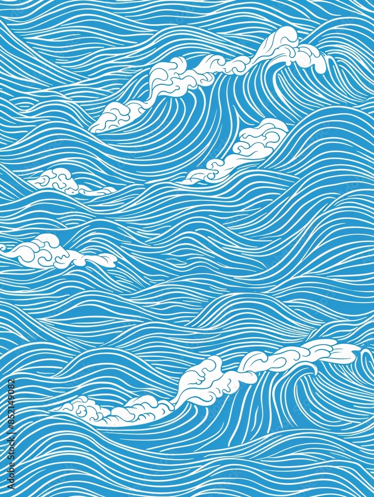Abstract Ocean Wave Illustration Abstract Ocean Wave Illustration