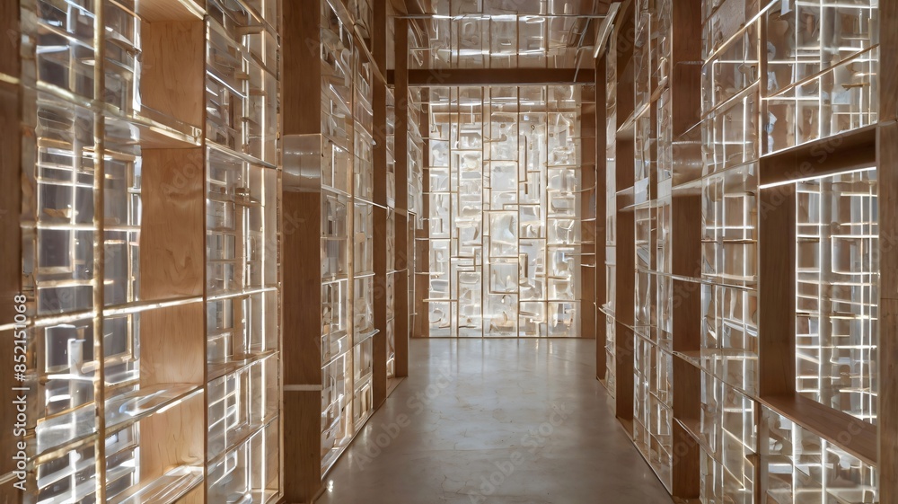 A racks constructed from translucent quartz A racks constructed from translucent quartz