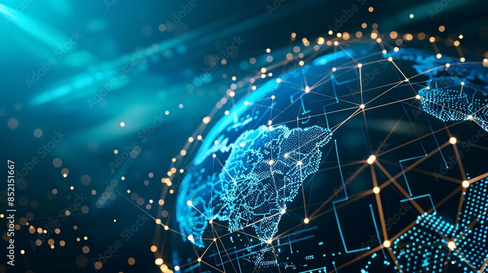Obraz premium Global Network Connection Concept