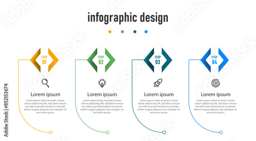 infographic design presentation business infographic template with 4 options