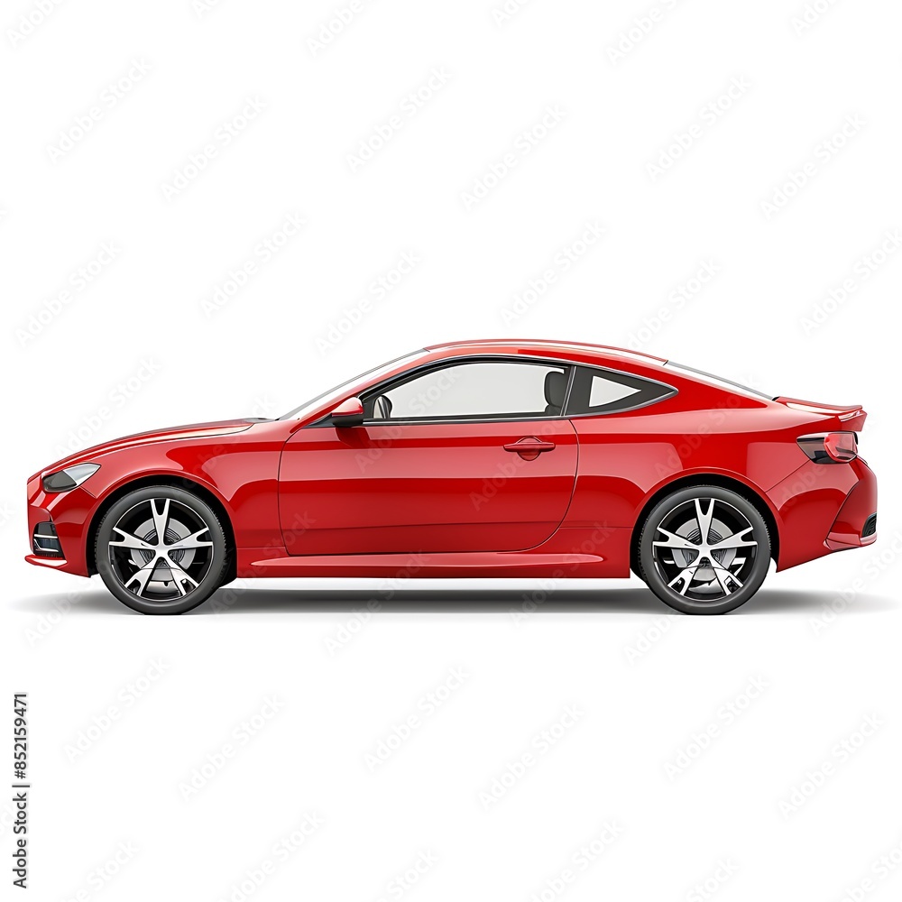 Red car isolated on white background Red car isolated on white background