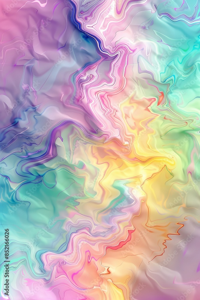 Fototapeta premium Abstract marble background with rainbow color pattern. Liquid marble texture