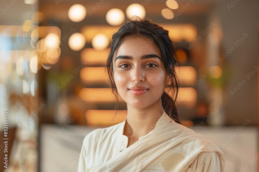 Portrait of a young female receptionist Portrait of a young female receptionist