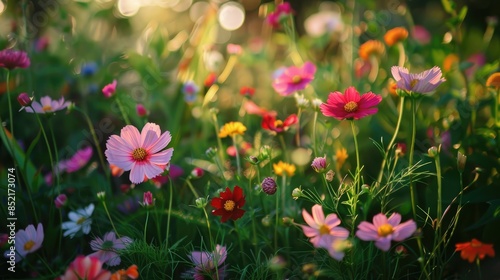 Fototapeta Naklejka Na Ścianę i Meble -  Combining flowers in a garden