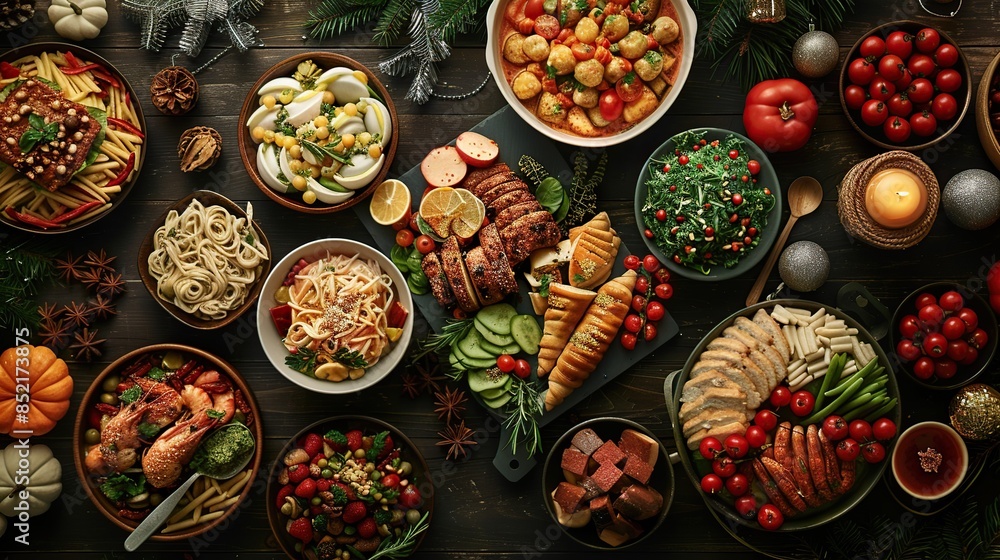 Explore a Festive Multicultural New Year's Feast with Global Delicacies and Decor Explore a Festive Multicultural New Year's Feast with Global Delicacies and Decor