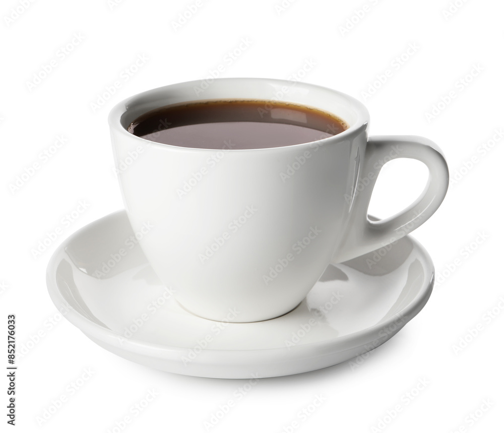 Aromatic coffee in cup isolated on white Aromatic coffee in cup isolated on white