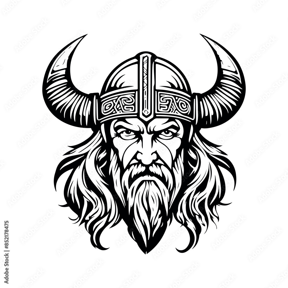 Fantastic Viking with Helmet, Armor on the White background. Hand-drawn illustration for mascot sport logo badge label sign poster emblem patch t-shirt printing.
Fantastic Viking with Helmet, Armor on the White background. Hand-drawn illustration for mascot sport logo badge label sign poster emblem patch t-shirt printing.