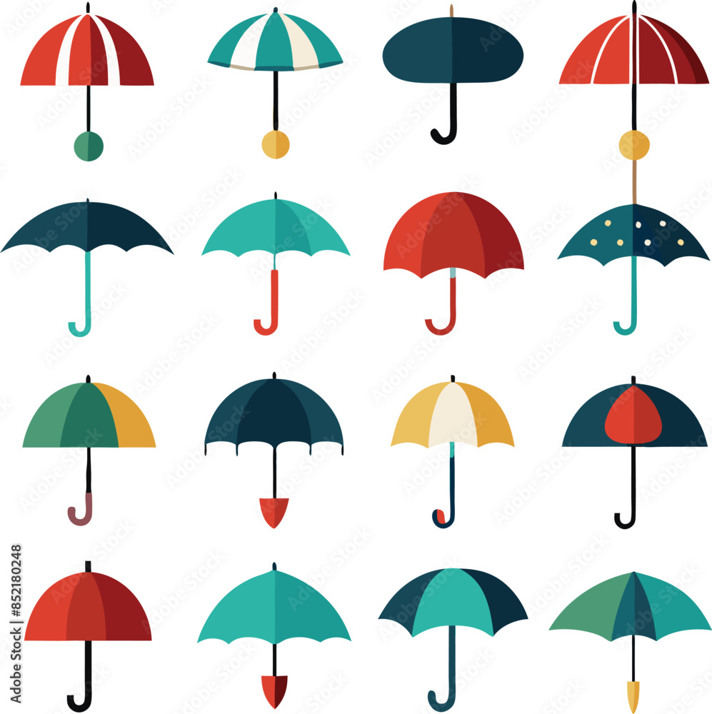 Obraz premium set of colorful umbrellas