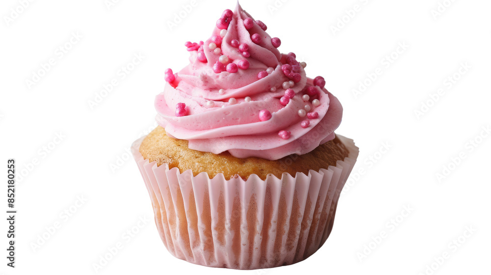 Pink cake on a transparent background Pink cake on a transparent background