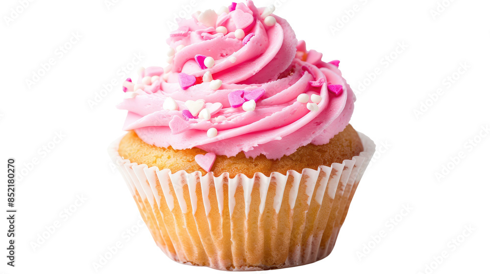 Pink cake on a transparent background Pink cake on a transparent background