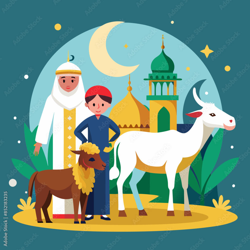 Naklejka premium Eid Ul Adha Vector Design