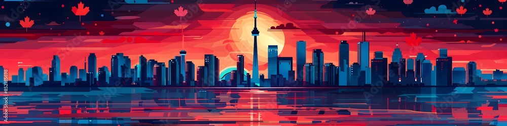 Vector Illustration of Happy Canada Day, Victoria Day in Canada Vector Illustration of Happy Canada Day, Victoria Day in Canada