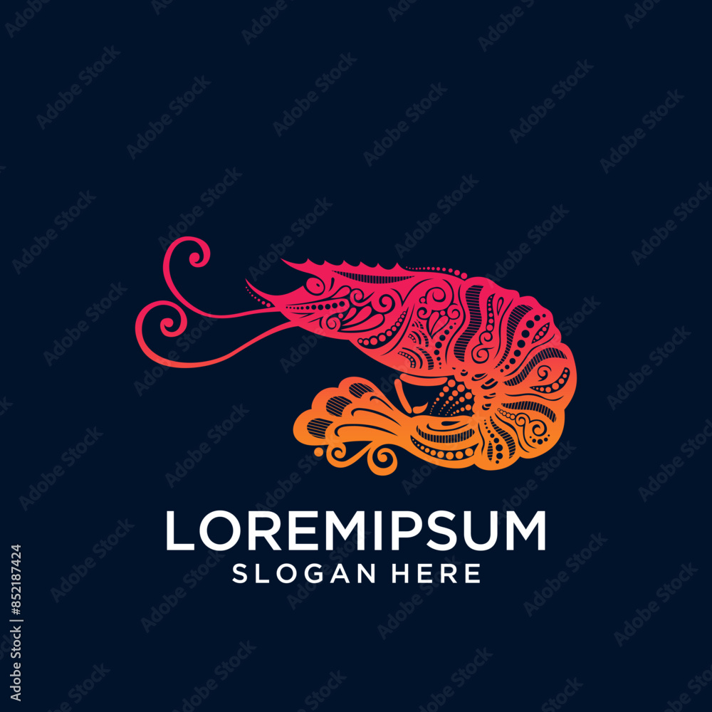 Shrimp icon isolated on black background from food collection Shrimp icon isolated on black background from food collection