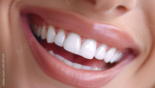 The perfect big smile to show off white and clean teeth, AI generative