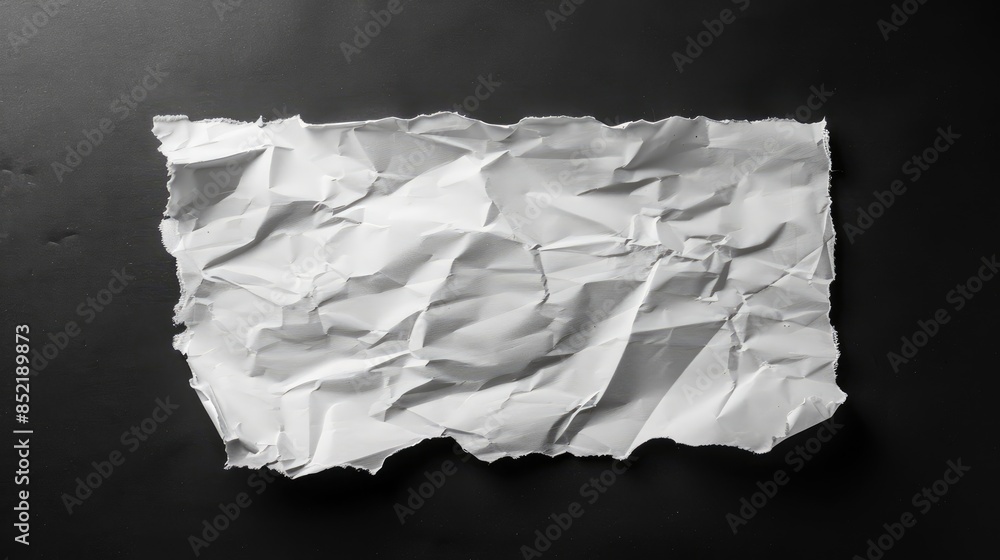 Obraz premium White paper on a black background