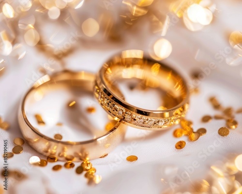 edding Rings of Love and Commitment photo