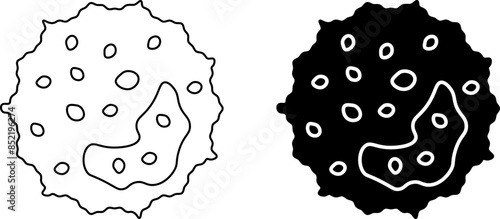 White blood cell icon set