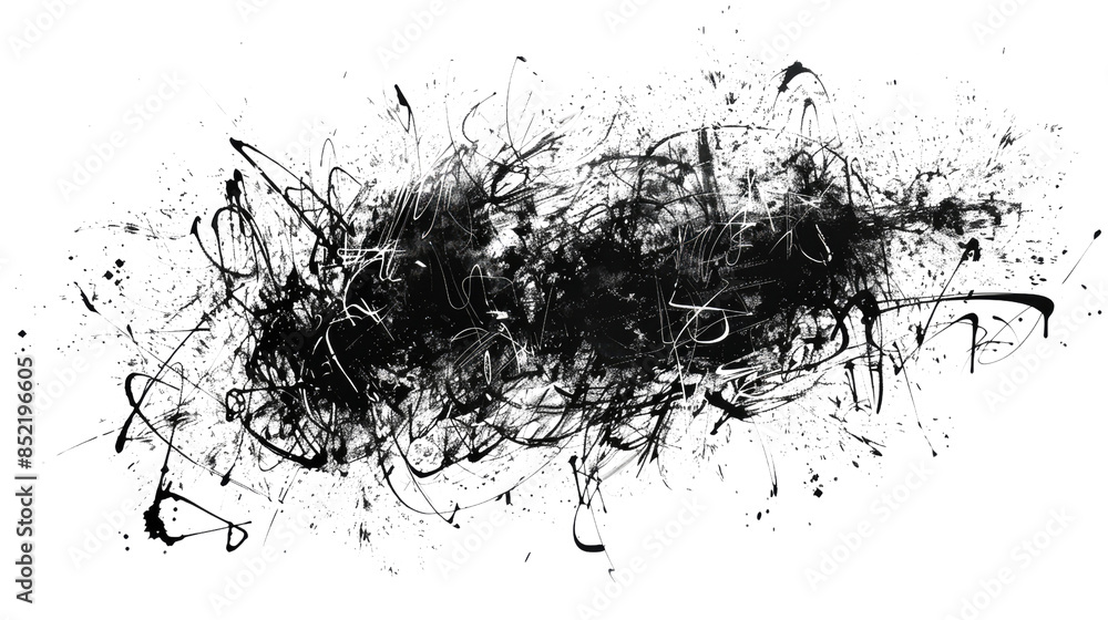 Grunge scribble on transparent background Grunge scribble on transparent background