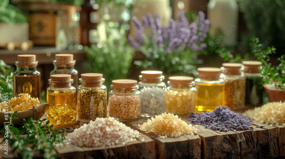 image of homemade cosmetics ingredients. aroma theme image of homemade cosmetics ingredients. aroma theme