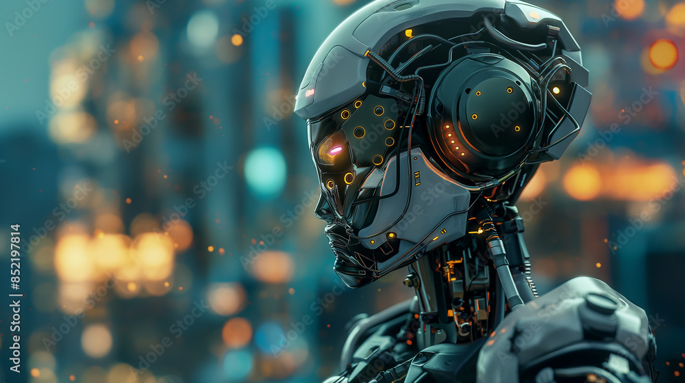 Fototapeta premium futuristic artificial intelligence or AI technology the era of innovation