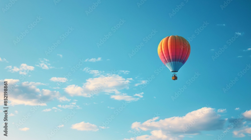 Fototapeta premium Colorful hot air balloon soaring in the sky